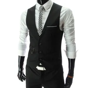 Advbridge New Arrival Dress Vests For Men Slim Fit Mens Suit Vest Male Waistcoat Gilet Homme Casual Sleeveless Formal Business Jacket