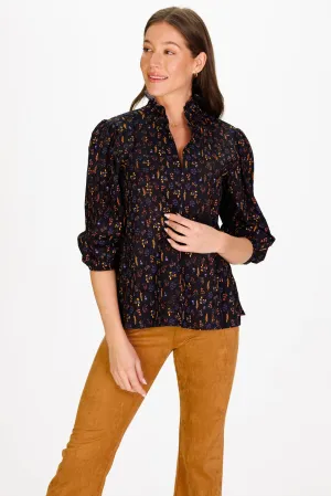 Annalise Popover in Black Floral