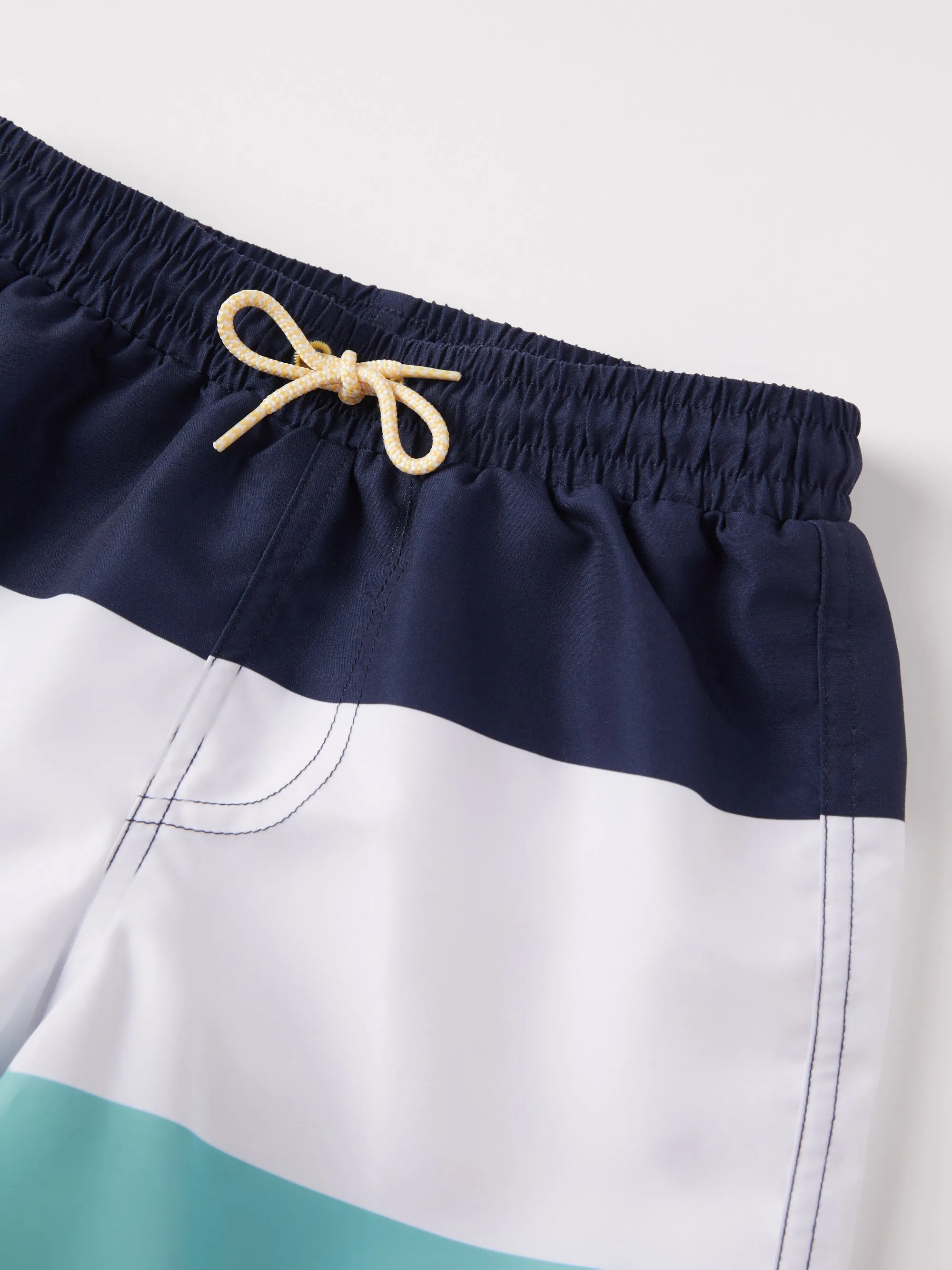 Block Stripe Kids Swim Shorts