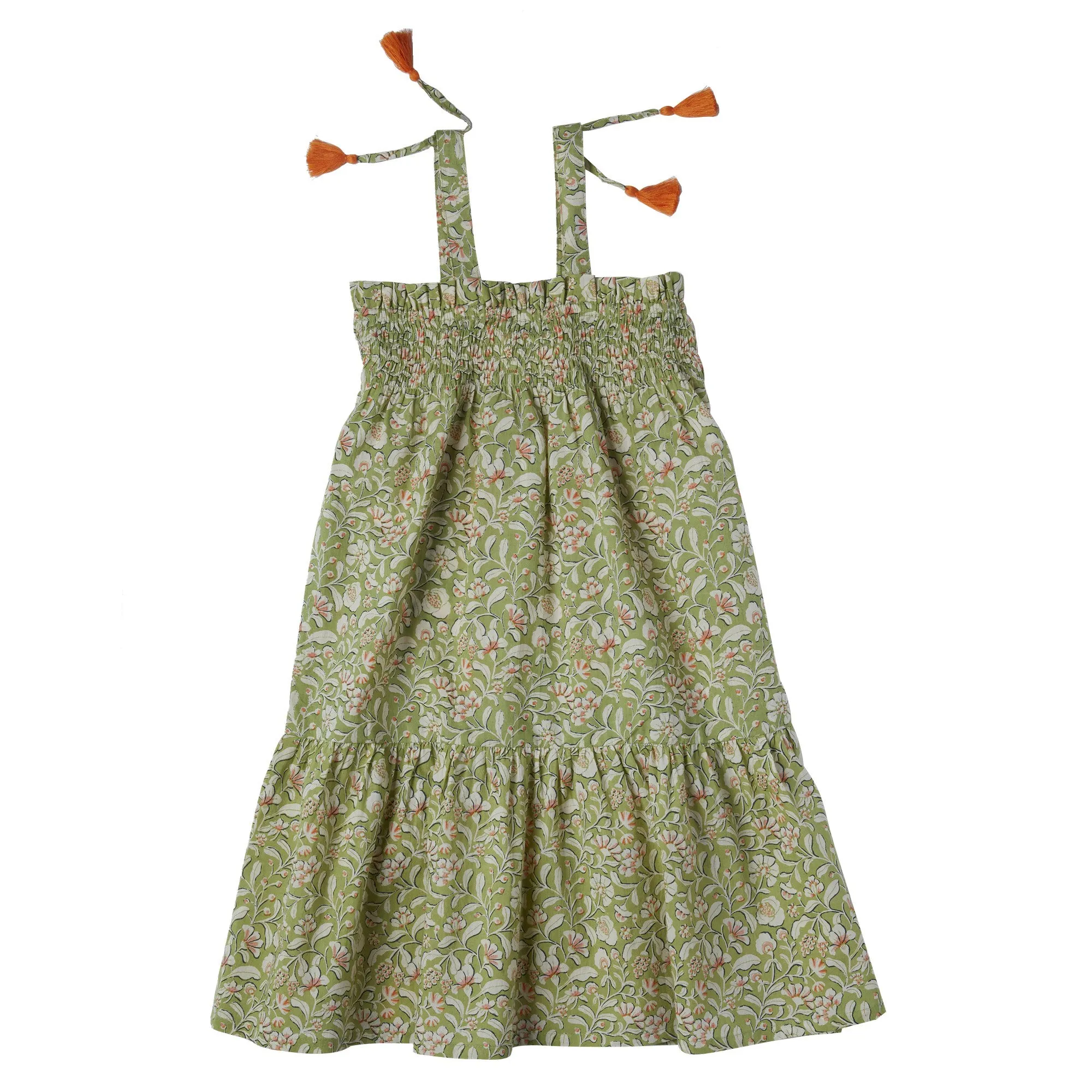 Bonheur du Jour Paris Loriane Girl Dress Vert Olive