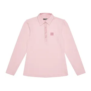 Cellty Pink Suede Collar Long Sleeve