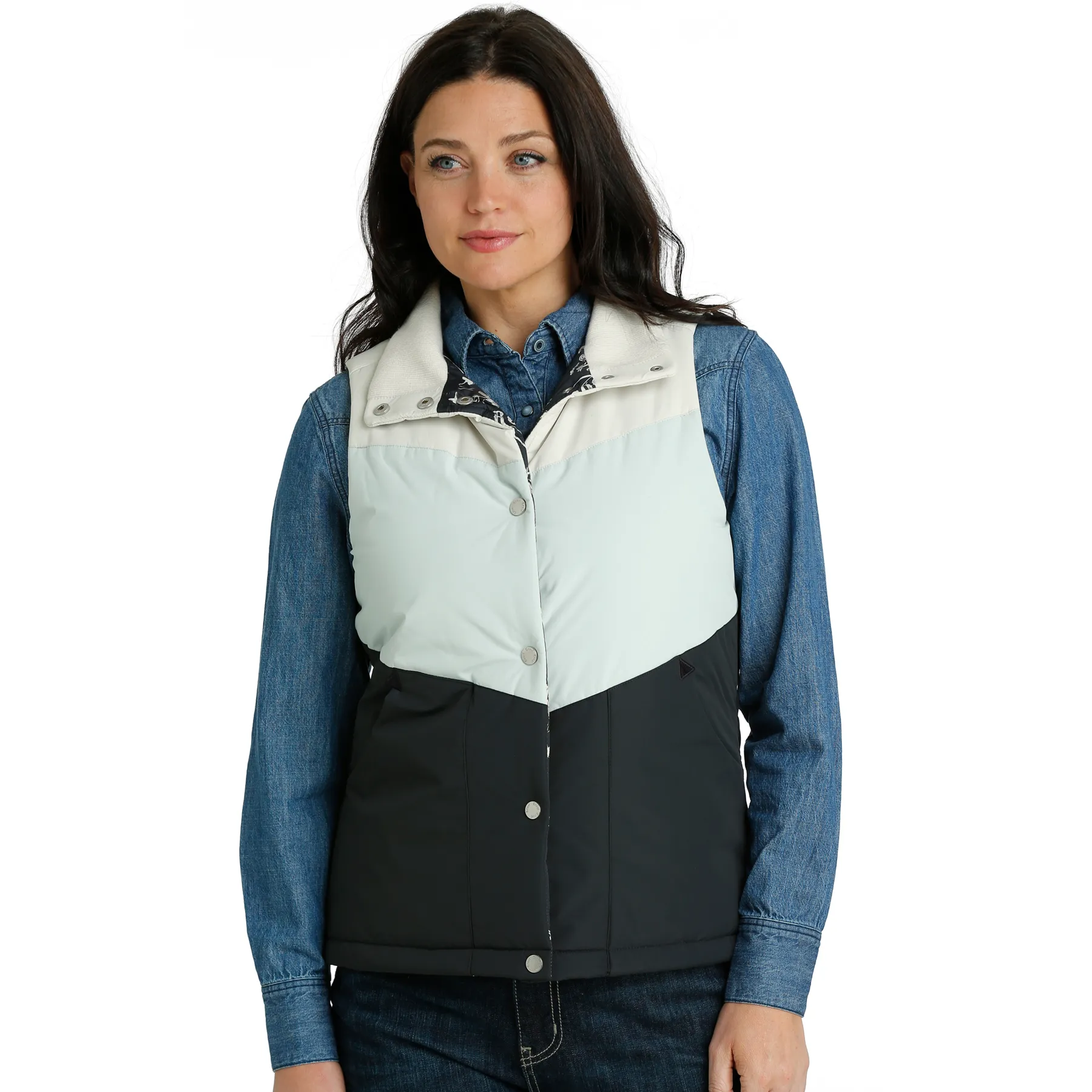 Cinch Ladies Colorblock Navy Puffer Vest CWV7455001