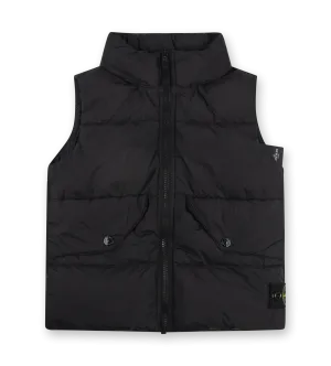 Compass-badge Padded Vest Black