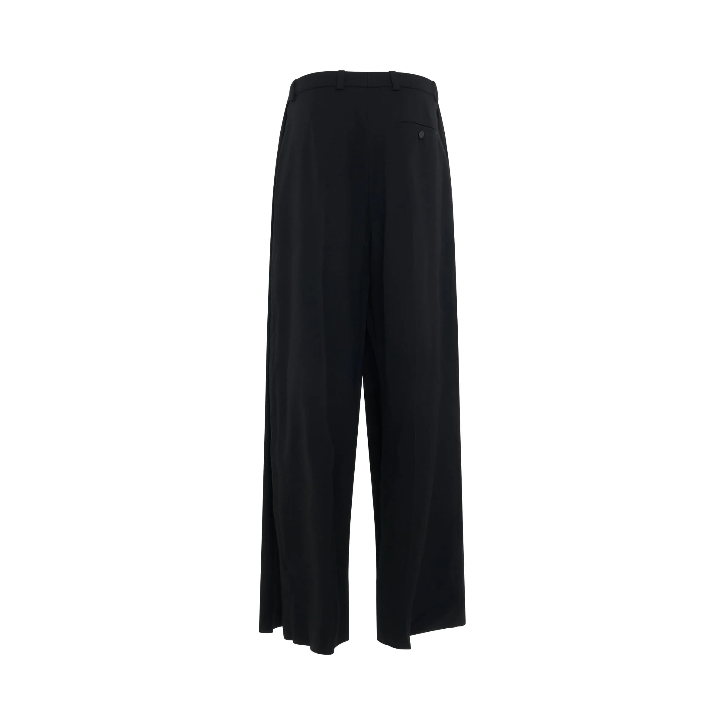 Deconstructed Double Front Pants in Black