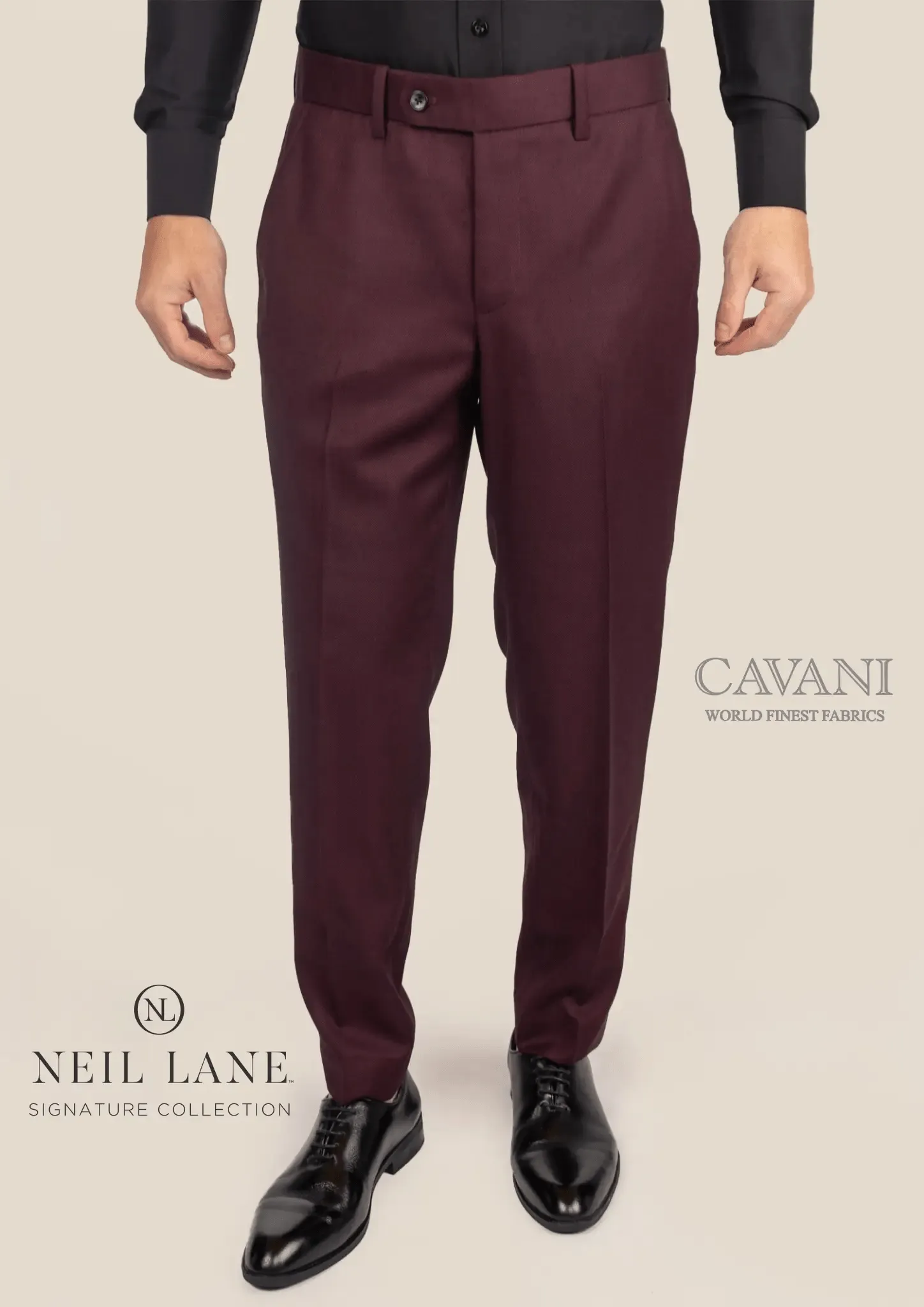 Deep Burgundy Birdseye Pants