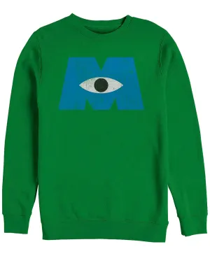 Disney pixar men's monsters inc logo. Eye, Fifth Sun Crew Fleece, Emerald