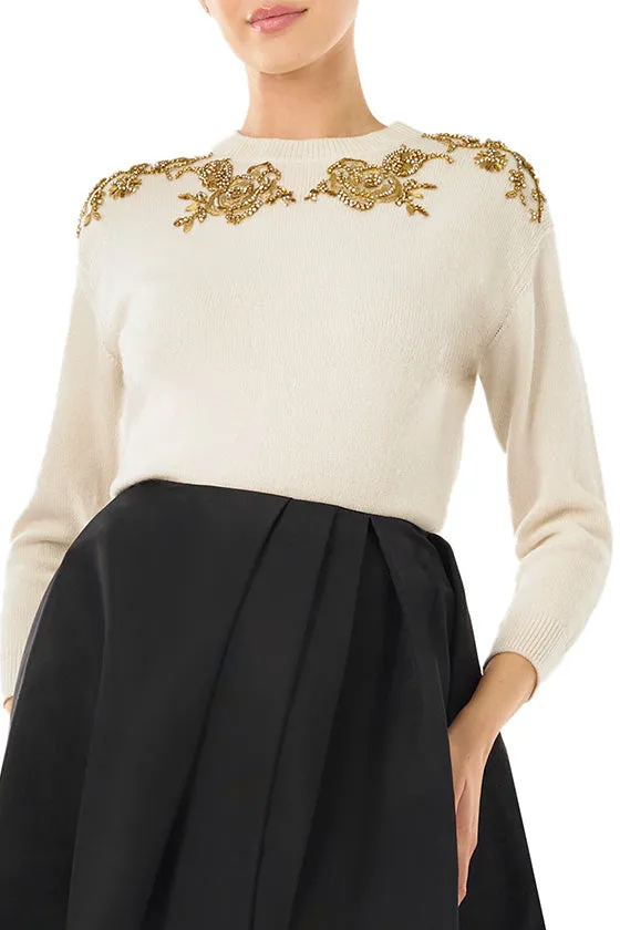 Embroidered Cashmere Sweater