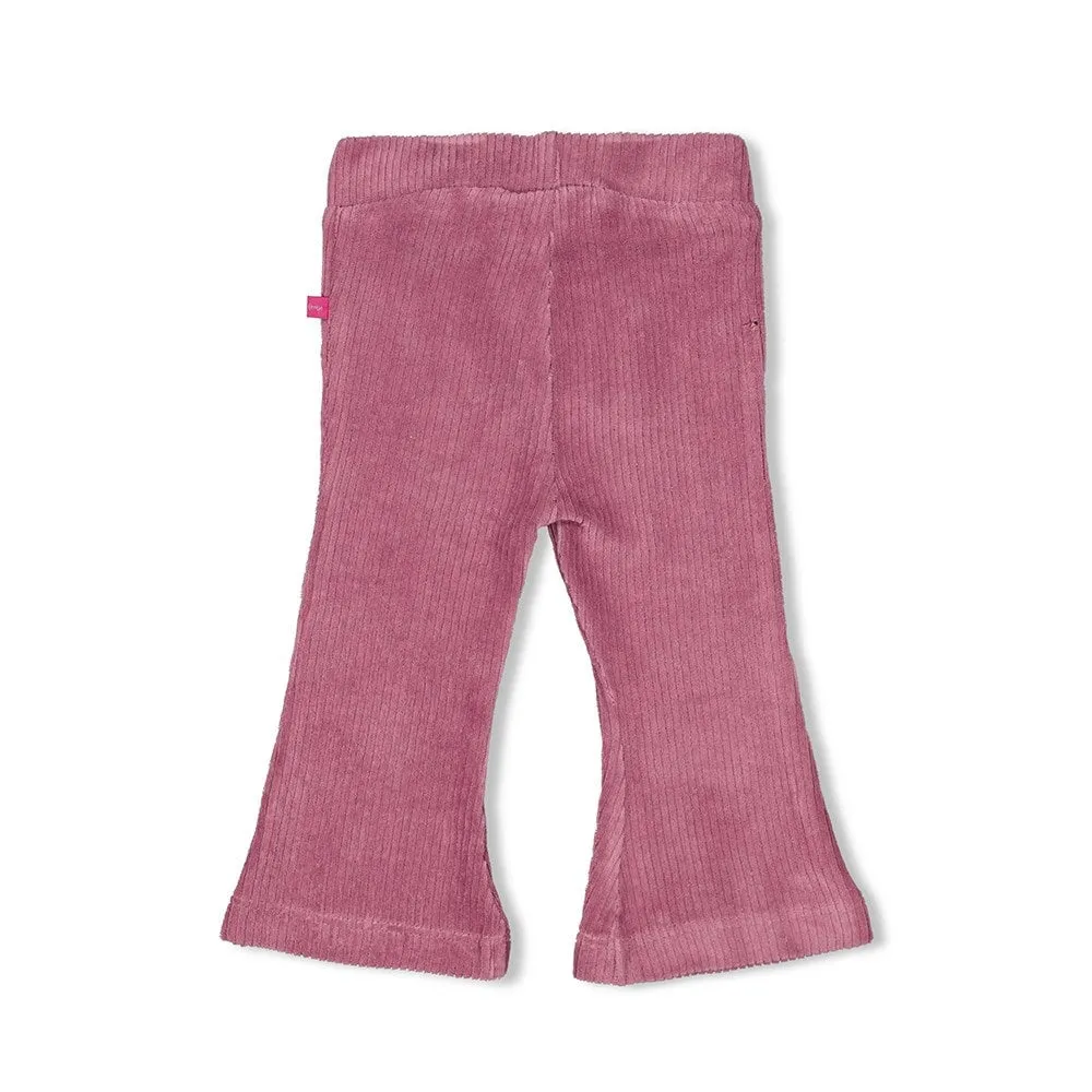 FOREST FANCY - Flared Velour Rib Fashion Pants