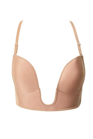 Grace Beige Adjustable Plunge Bra