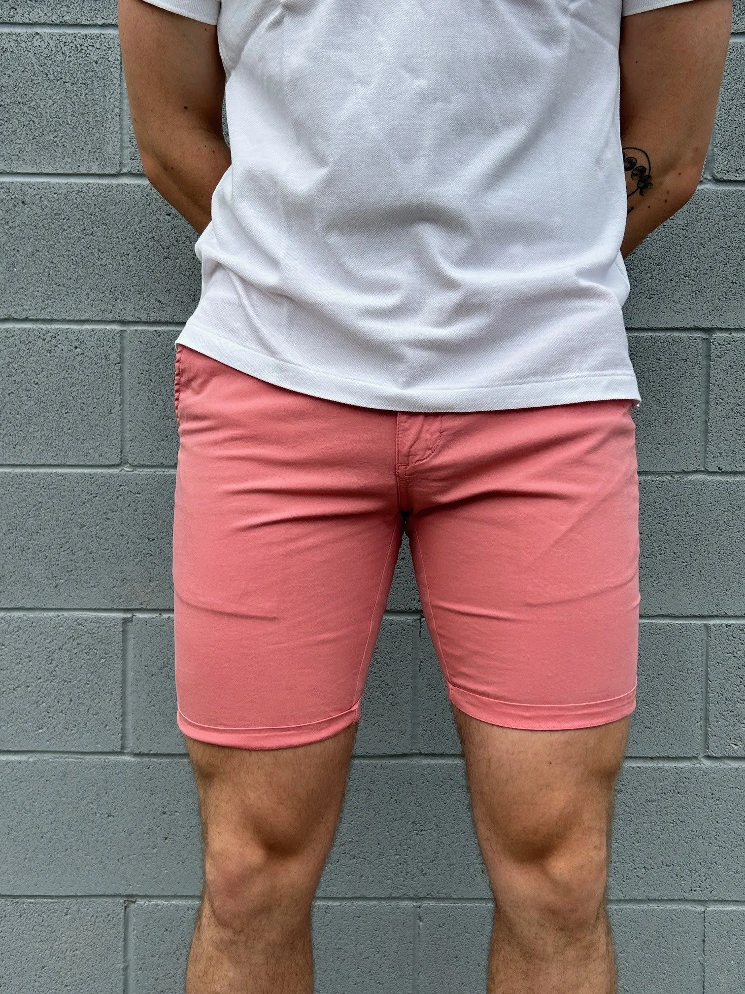 Hechter - Lucas Stretch Cotton Short - Salmon