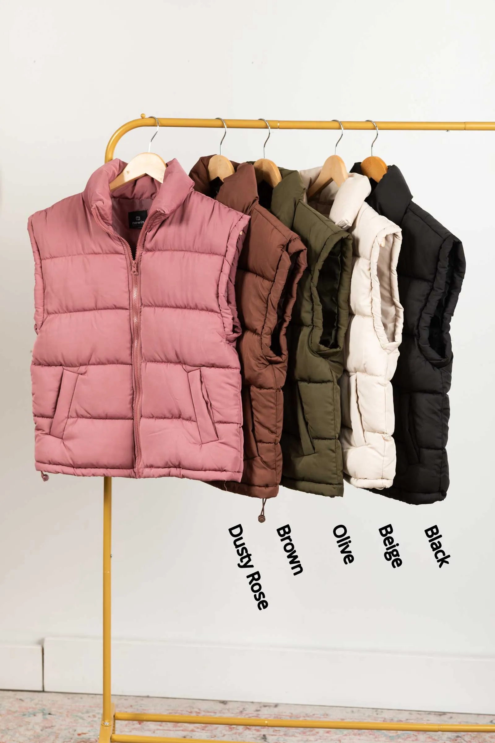 High Neck Casual Comfy Puffer Vest