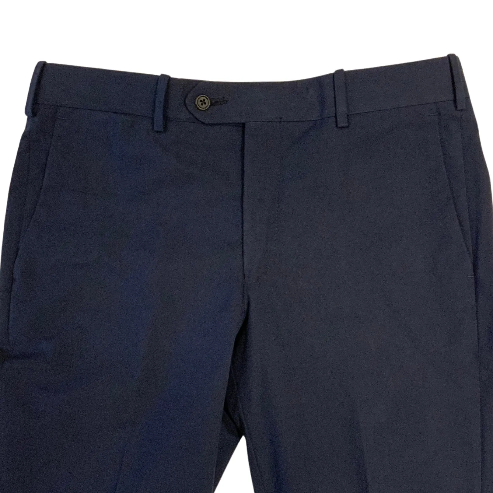 Ink Blue Compact Cotton Trouser