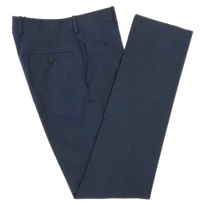 Ink Blue Compact Cotton Trouser