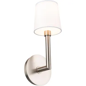 Jenna 17 In LED Armed Sconce 748 Lumens 3000K Nickel Finish