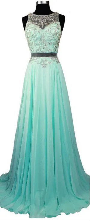 kamahe Sparkle Prom Dresses With Silver Beading Chiffon Prom Dresses Simple Evening Gowns