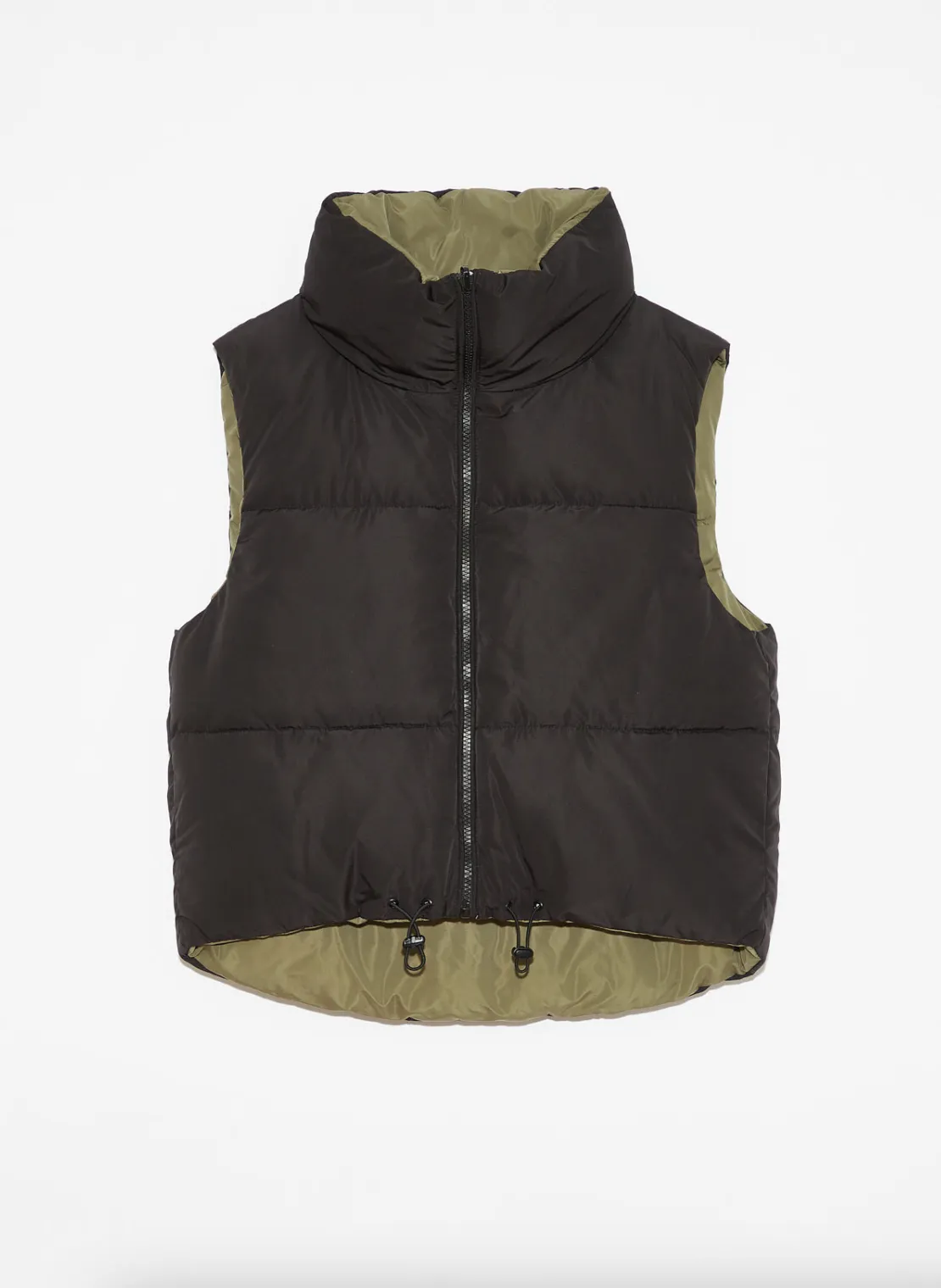 Kansas Reversible Puffer Vest - Black / Army