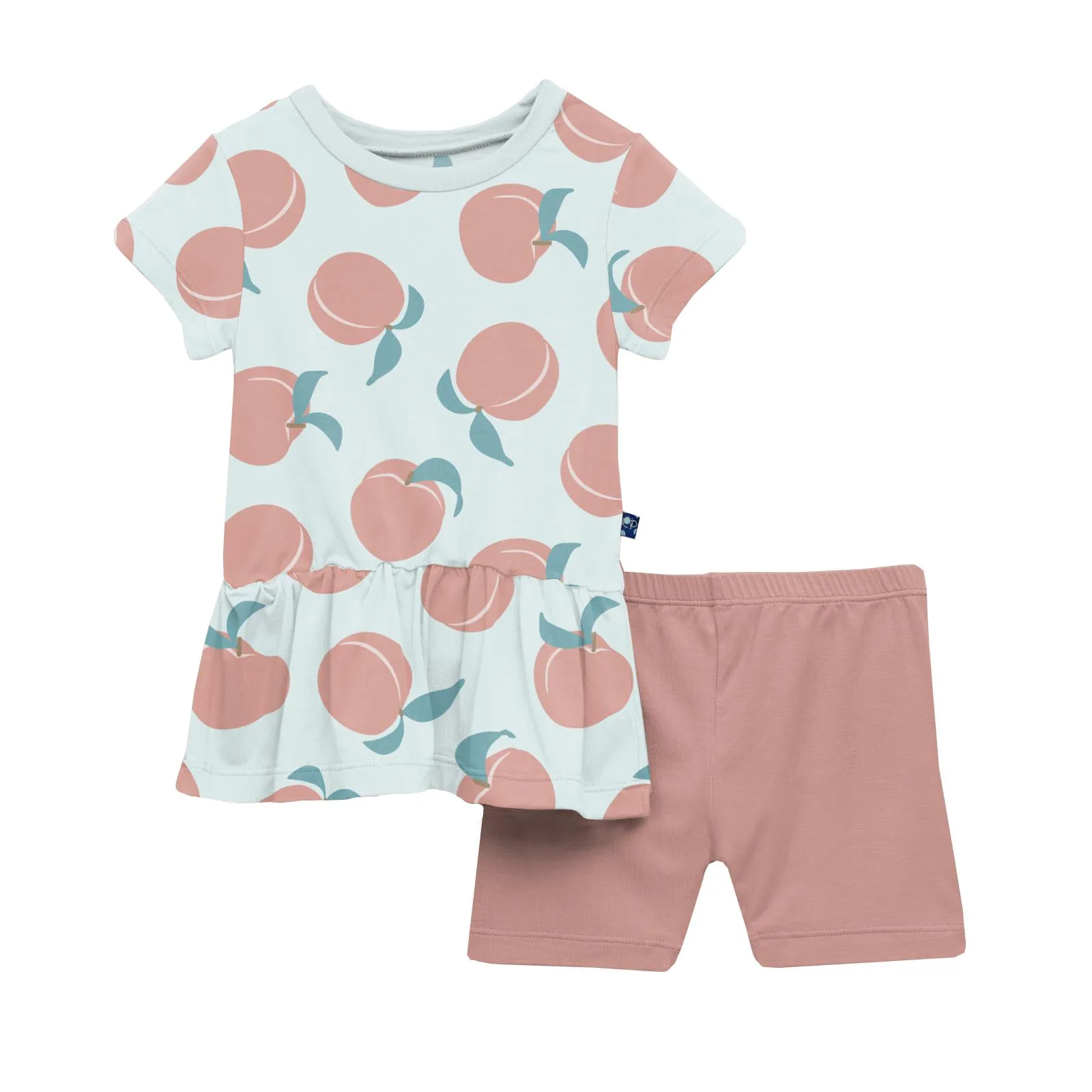 KicKee Pants Fresh Air Peaches S/S Playtime Outfit Set