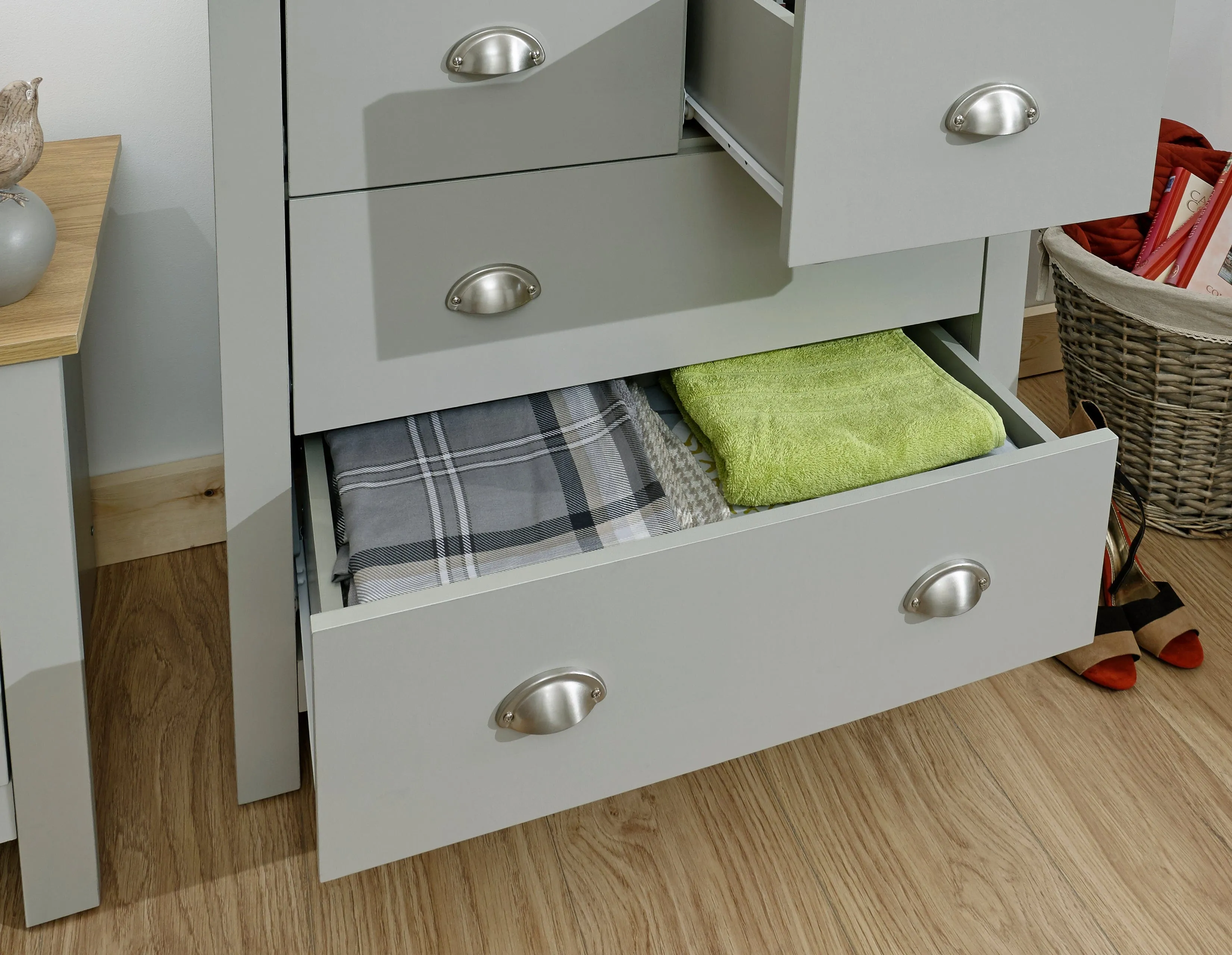 Lancaster 2 2 Drawer Chest Grey