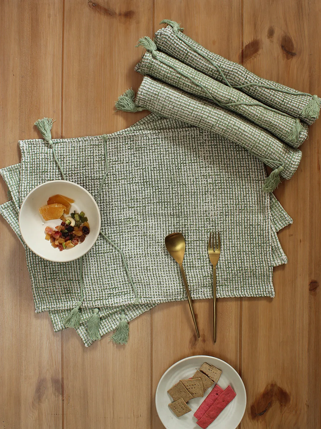 Latika - Set Of 6 Placemats (Green)