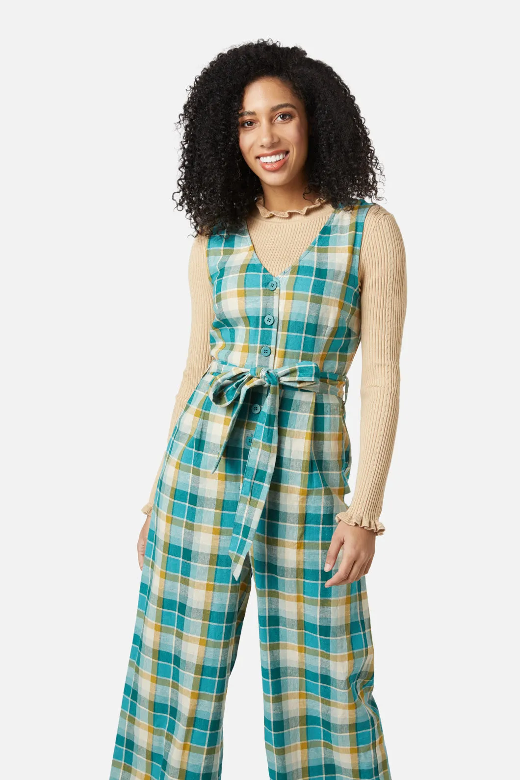 Laura Check Jumpsuit