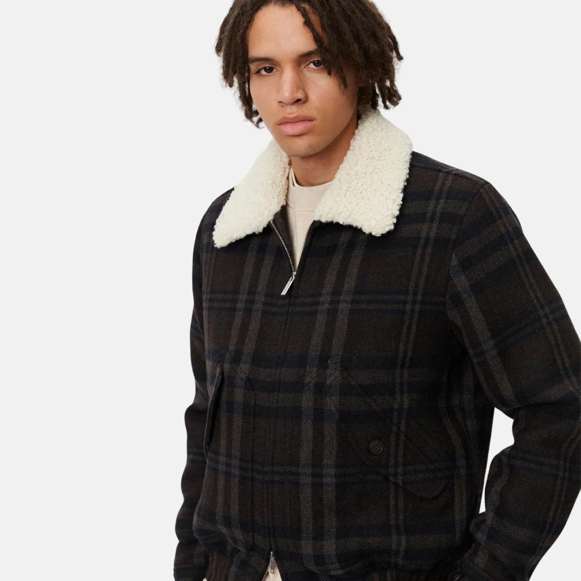 Les Deux Gunnar Check Wool Jacket