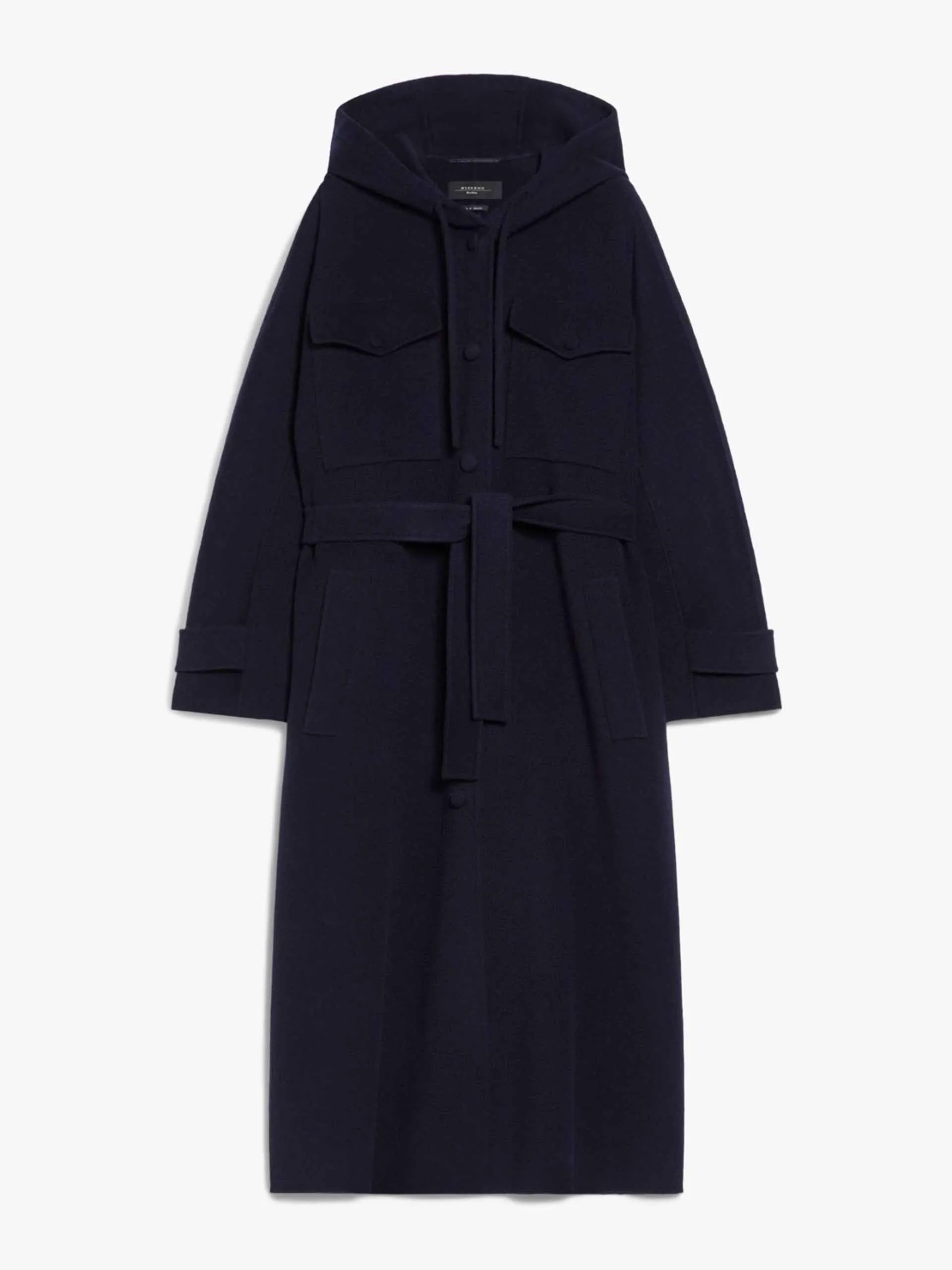 Long wool broadcloth coat