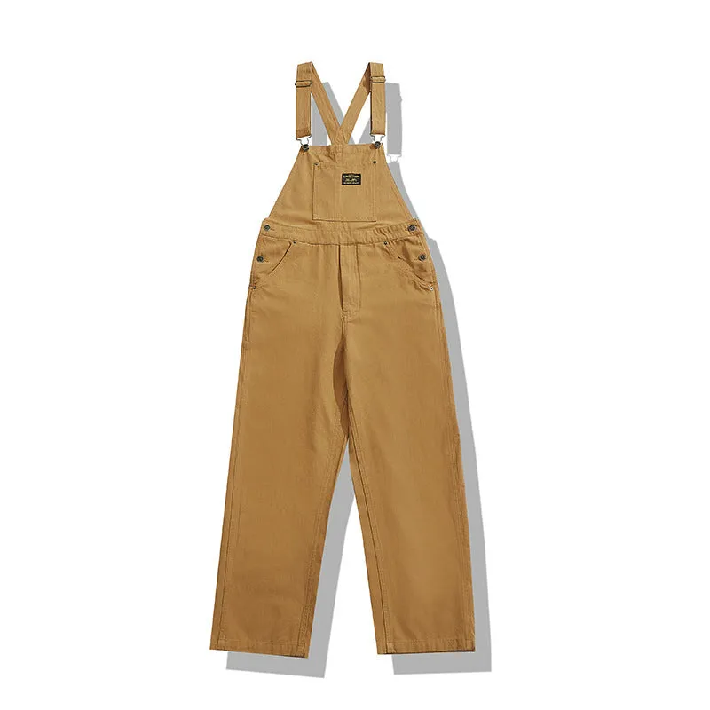 Men's retro casual suspender overalls jumpsuit