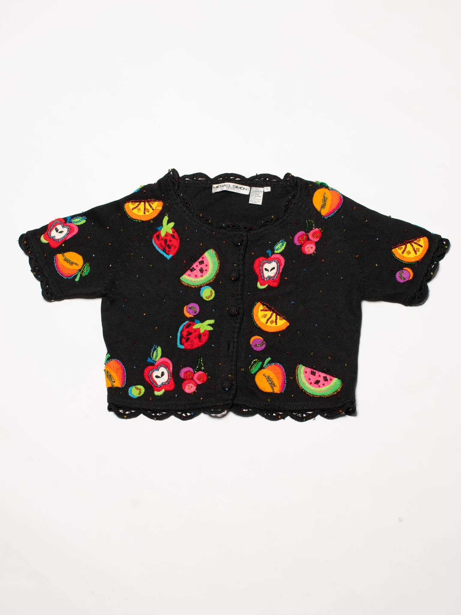 Michael Simon - Beaded Fruit Sweater (L/XL)