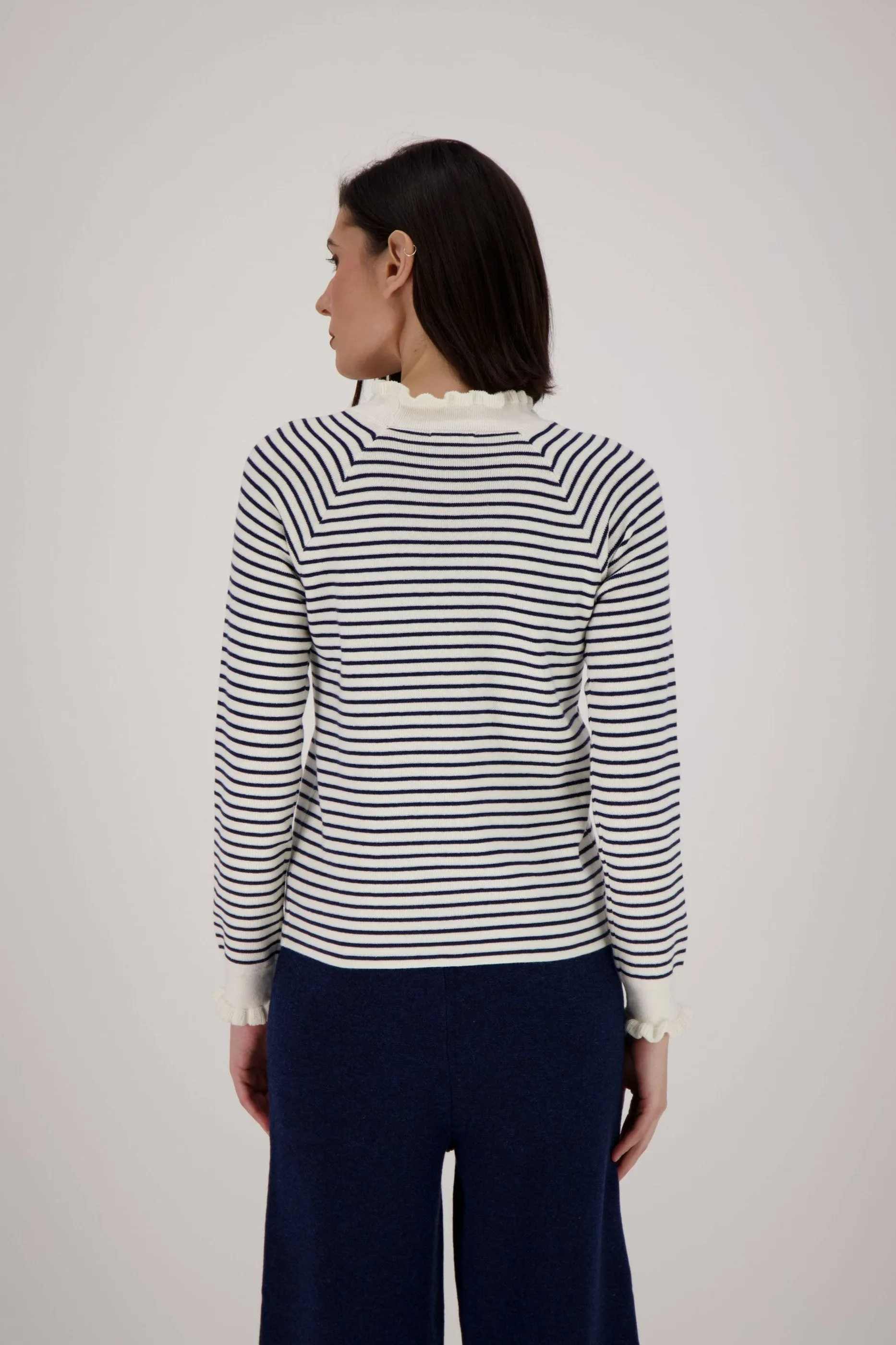 Mock Neck Stripe Sweater