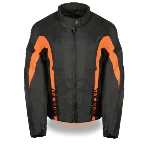 Nexgen SH2188 Women's Black and Orange Textile Motorcycle Riding