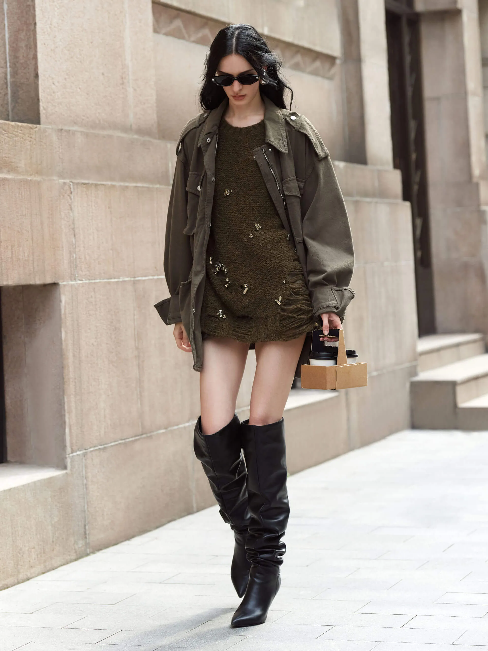 Oversize Pockets Coat