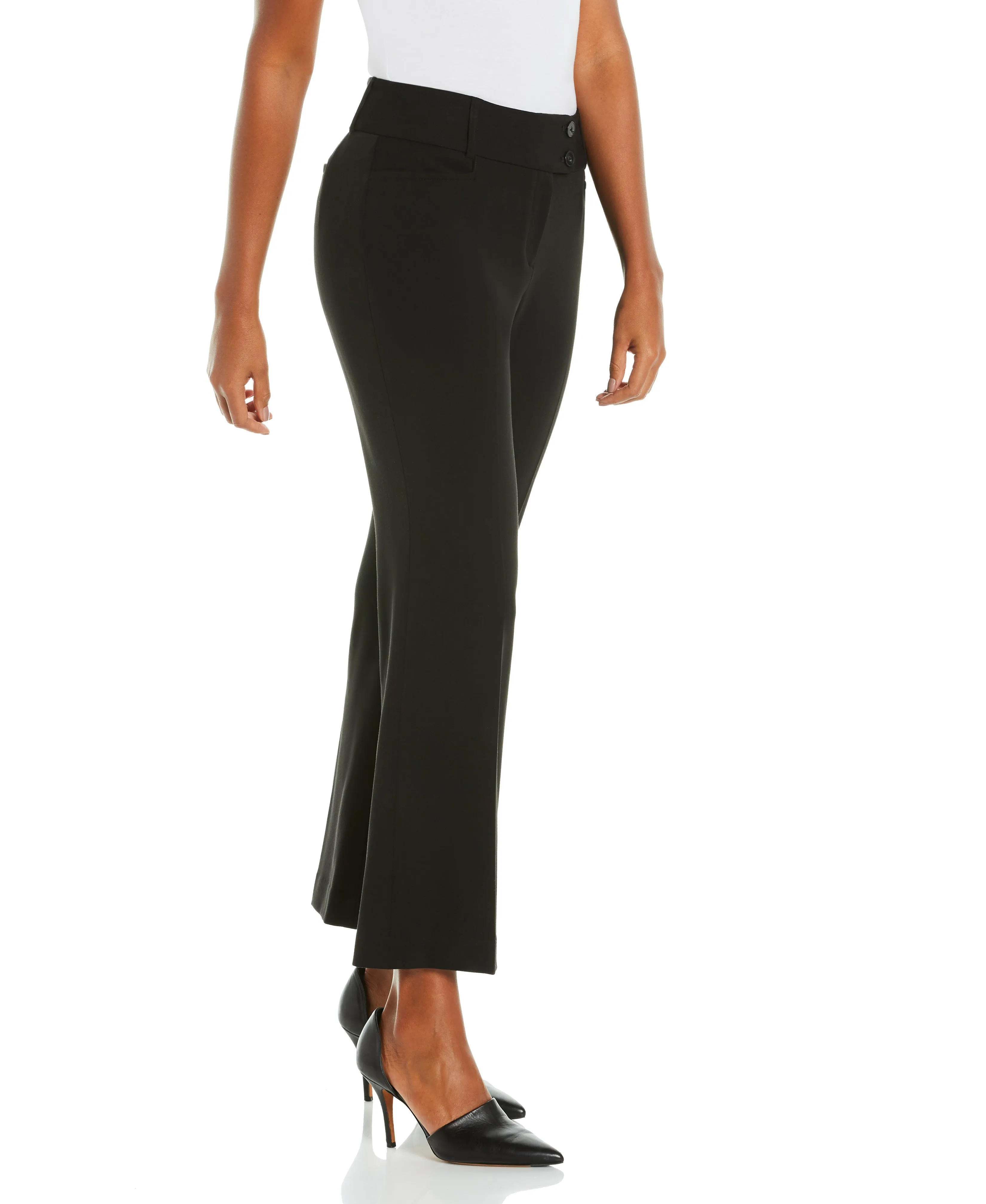 Petite Gabardine Bootcut Pant Short - Curvy Fit