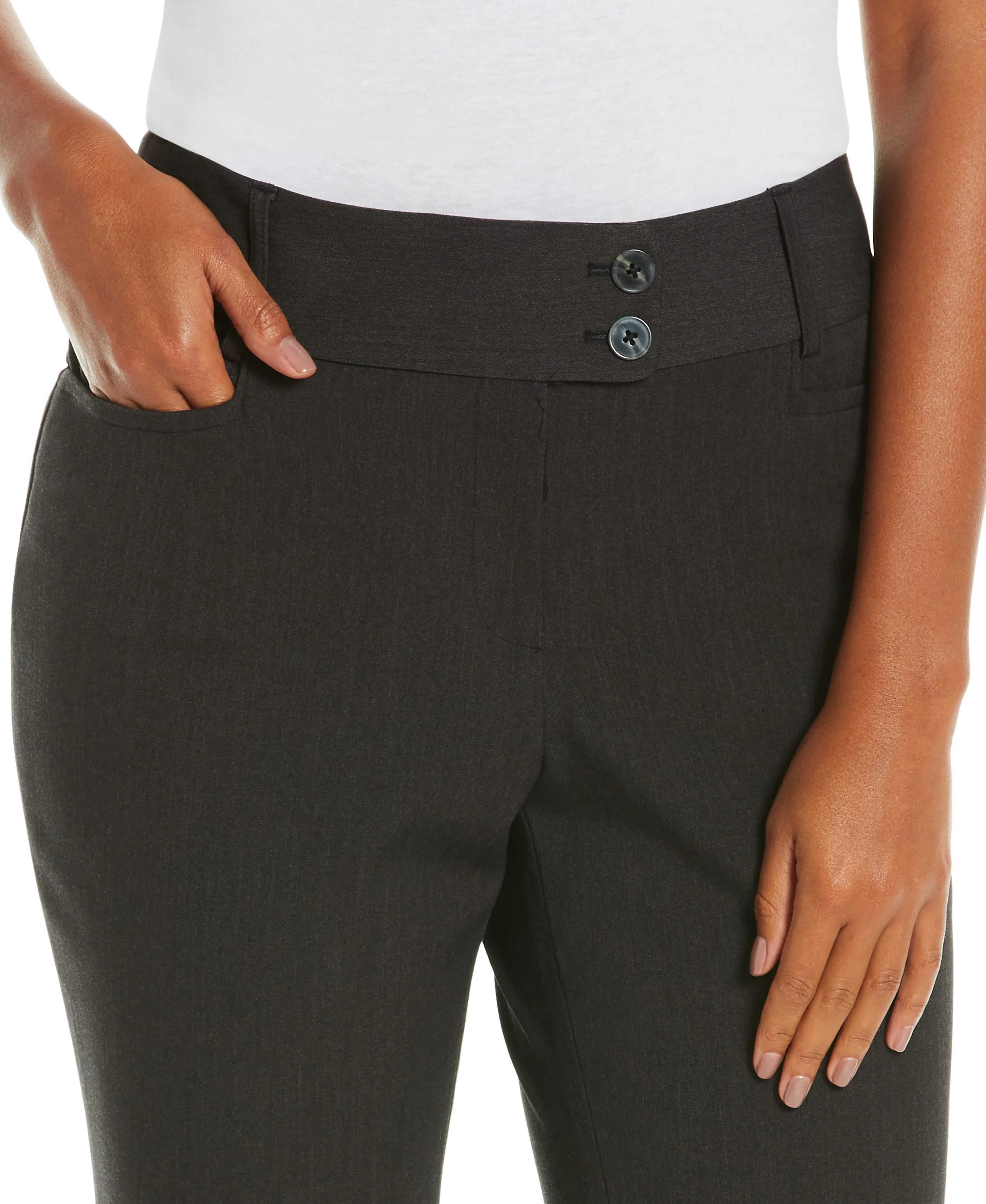 Petite Gabardine Bootcut Pant Short - Curvy Fit