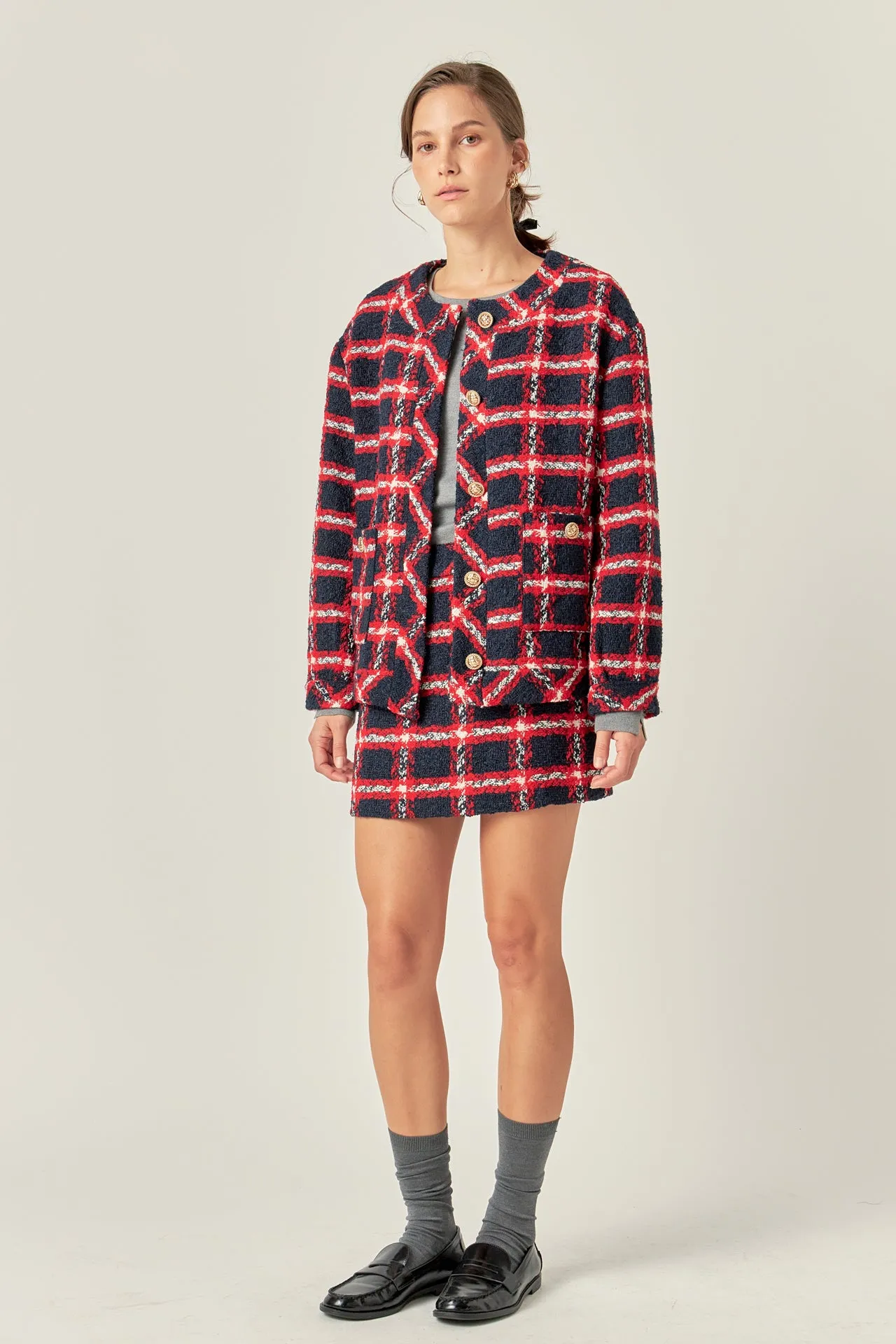 Plaid Boucle Jacket