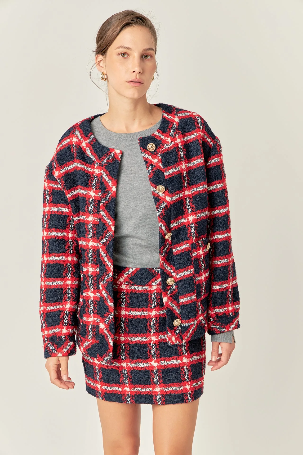 Plaid Boucle Jacket