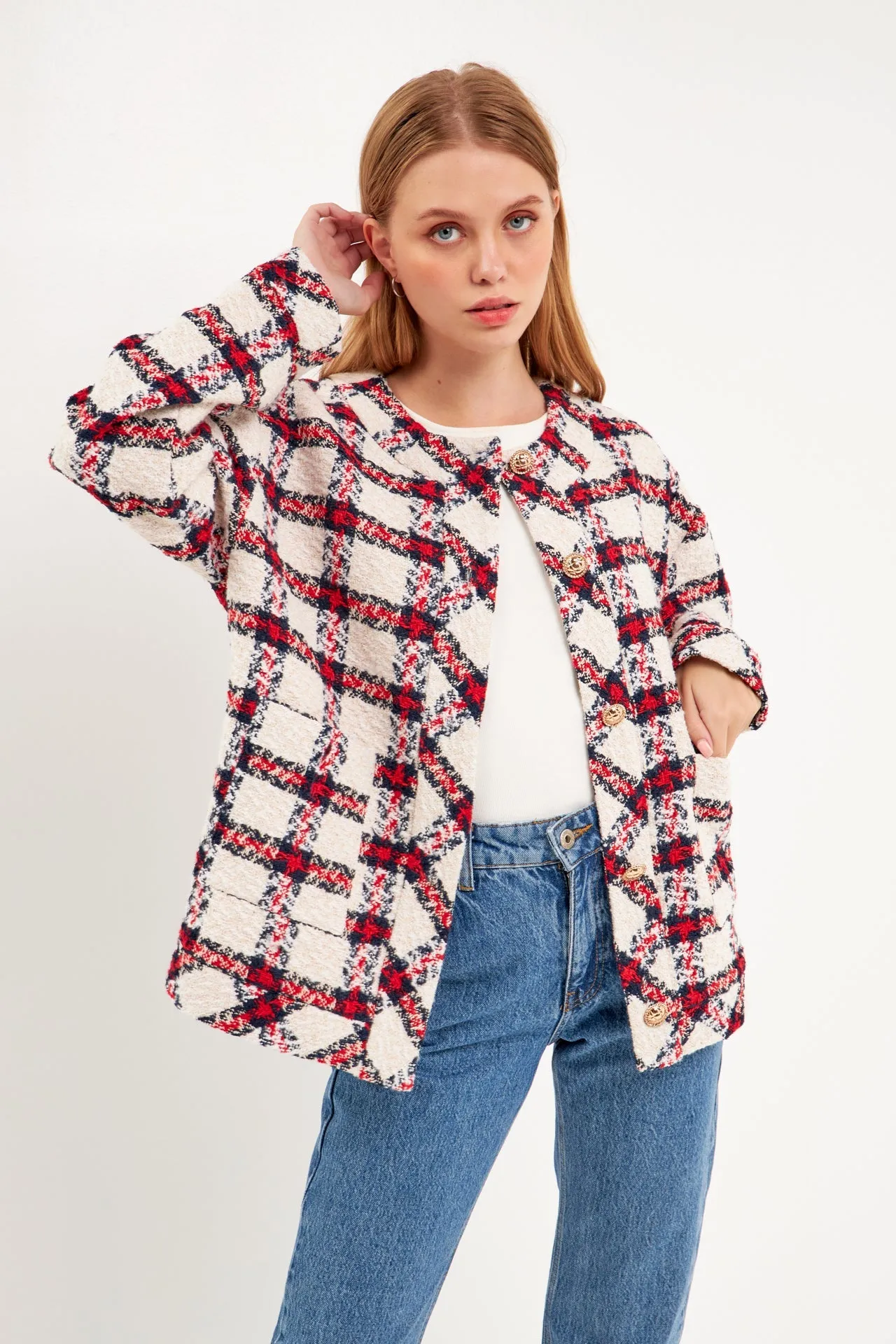 Plaid Boucle Jacket