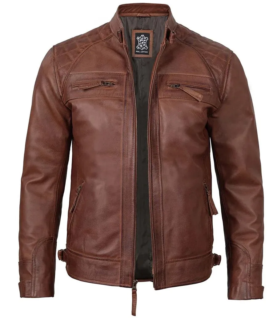 Pure Leather Cowhide Jacket/Coat For Men's