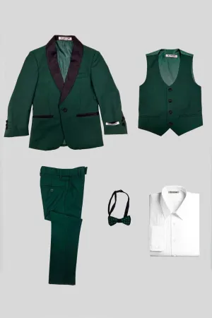 "Hampton" Stacy Adams Kids Green Tuxedo (5-Piece Set)