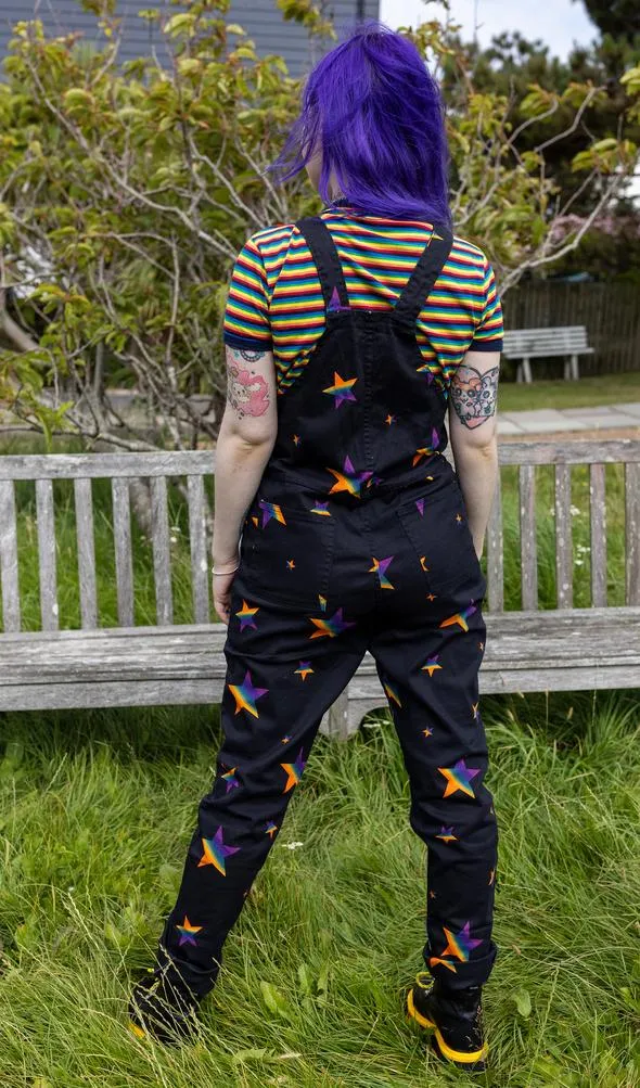 Rainbow Stars Dungarees