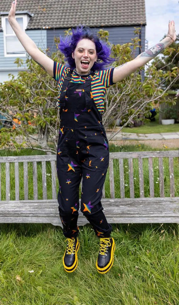 Rainbow Stars Dungarees