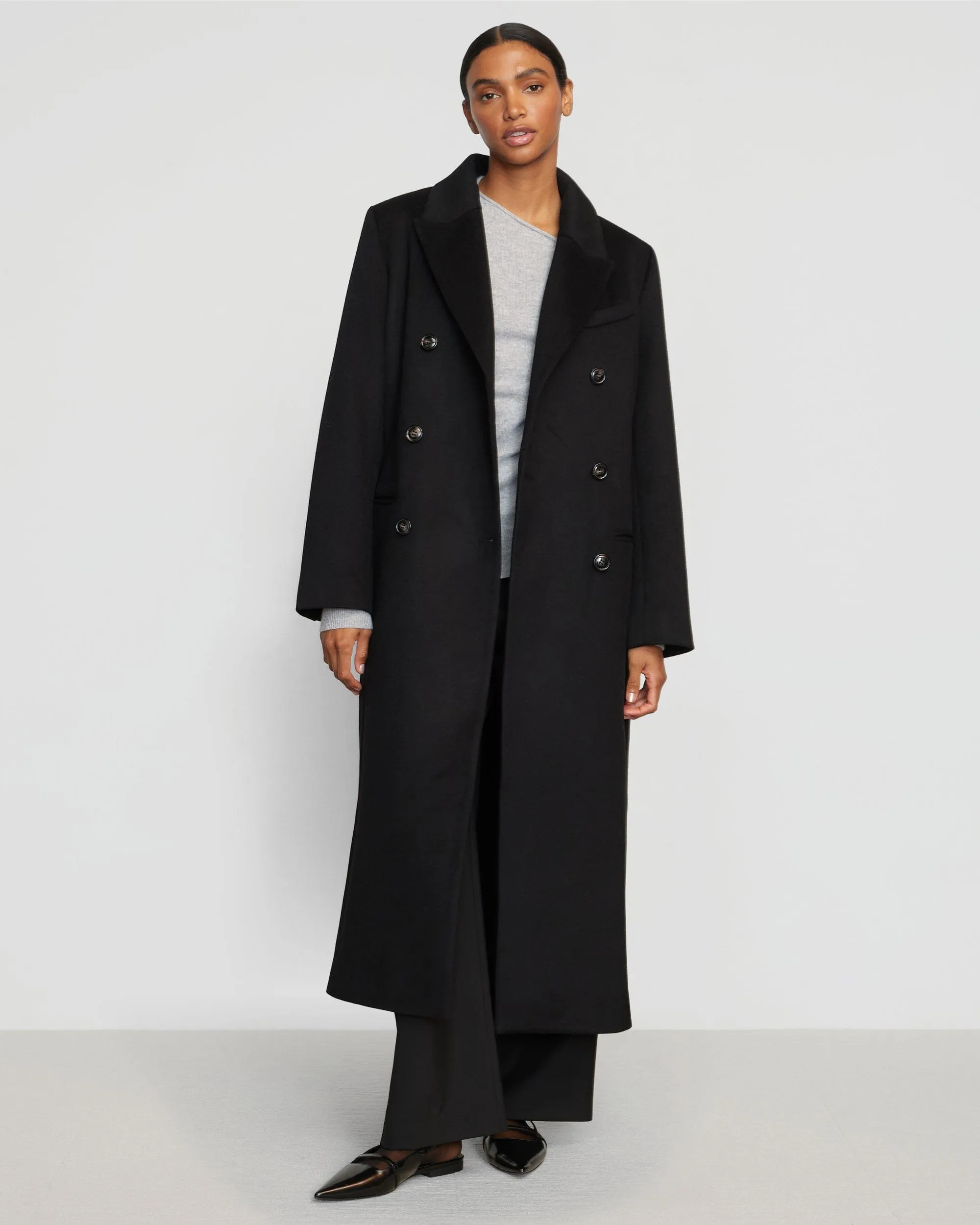 Ravenna Wool-Blend Maxi Coat