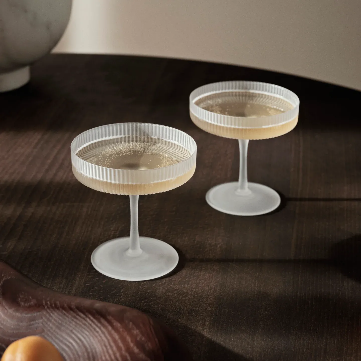 Ripple Champagne Saucers Set of 2