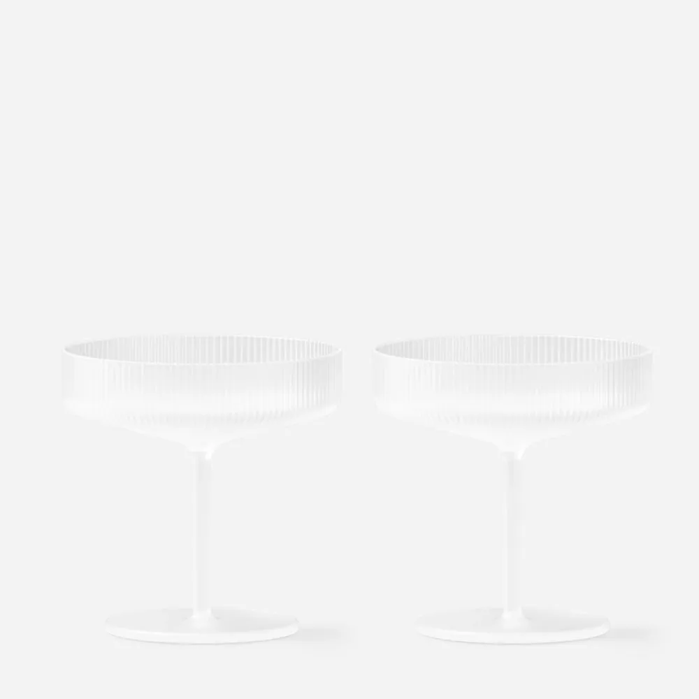 Ripple Champagne Saucers Set of 2