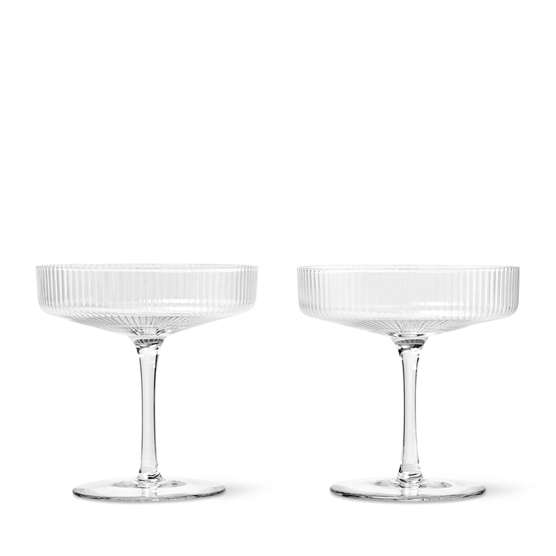 Ripple Champagne Saucers Set of 2