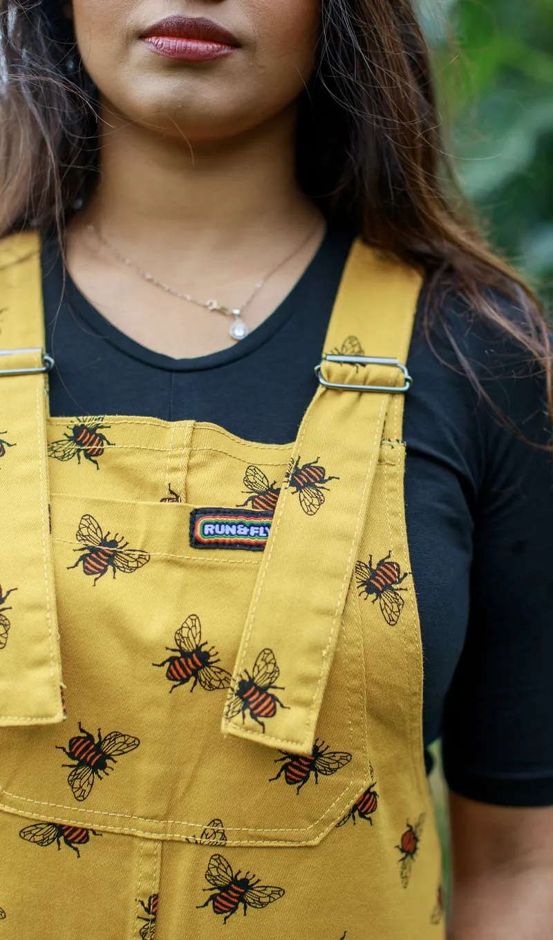 Run and Fly Bees Knees Gold Twill Dungarees