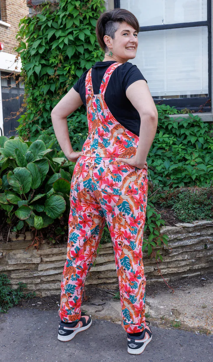 Run And Fly Tiger Lilly Stretch Twill Dungarees