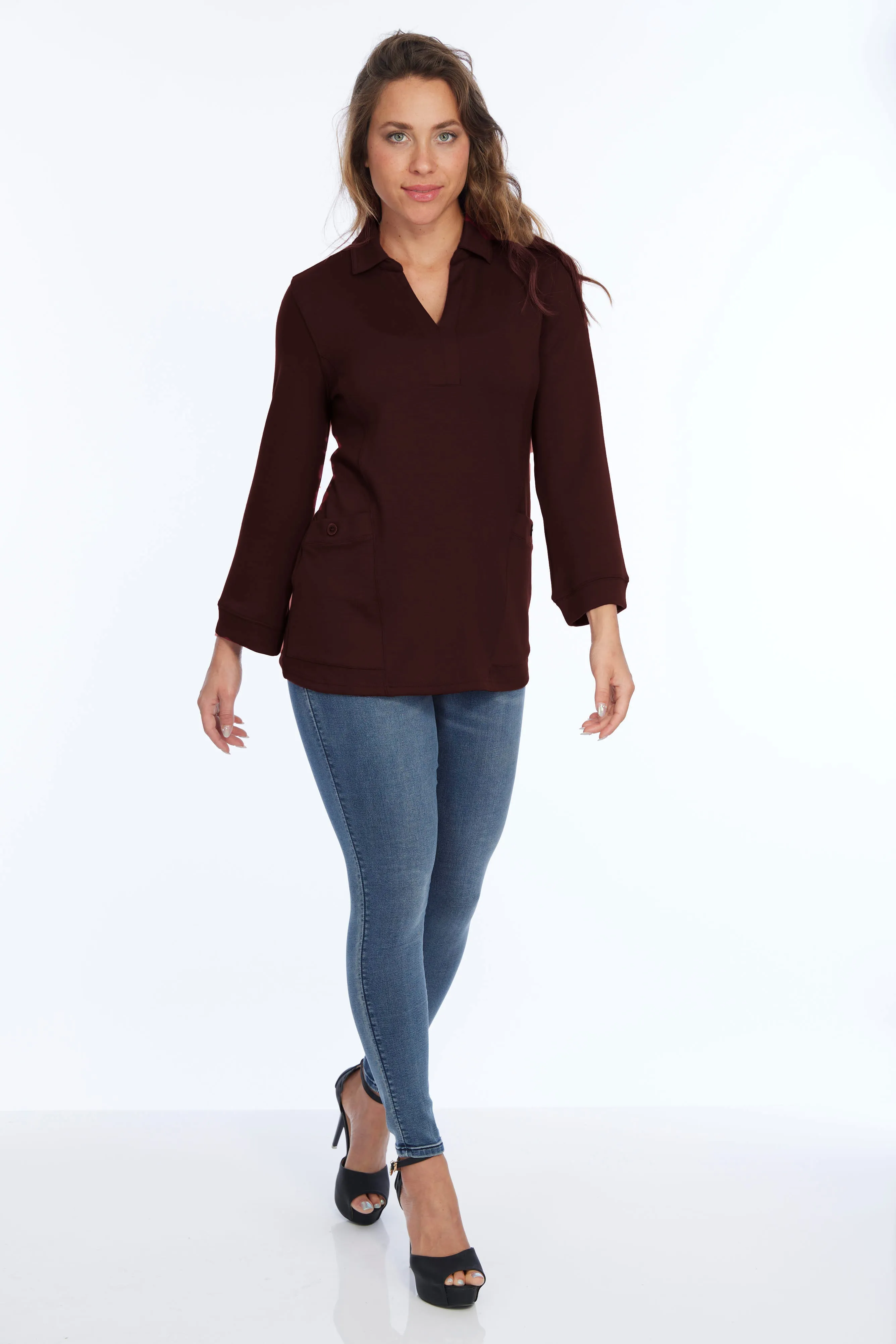 Soft Collard Long Sleeve Top DYLAN | LIOR