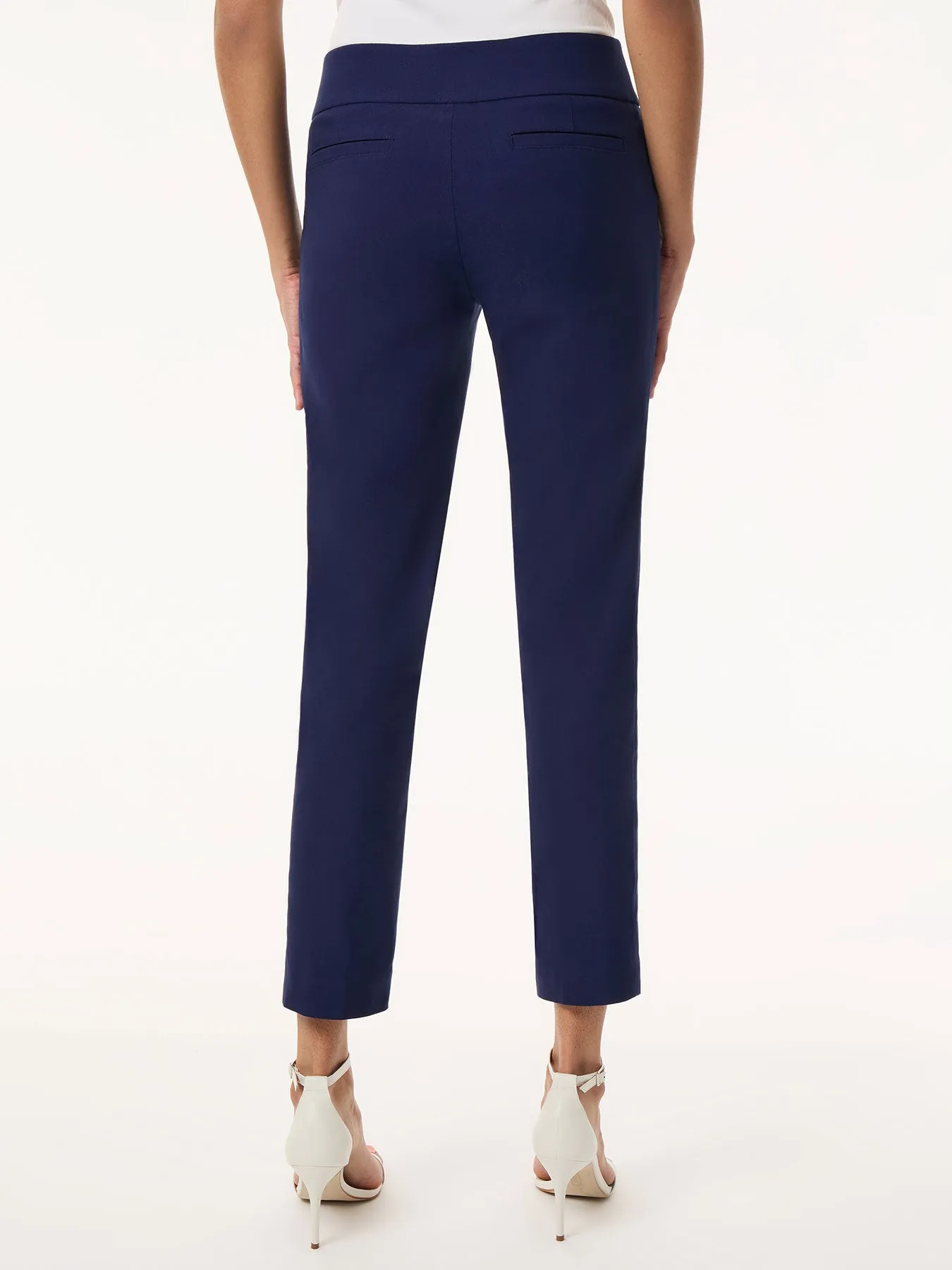 Solid Stretch Pull-On Straight Leg Pant