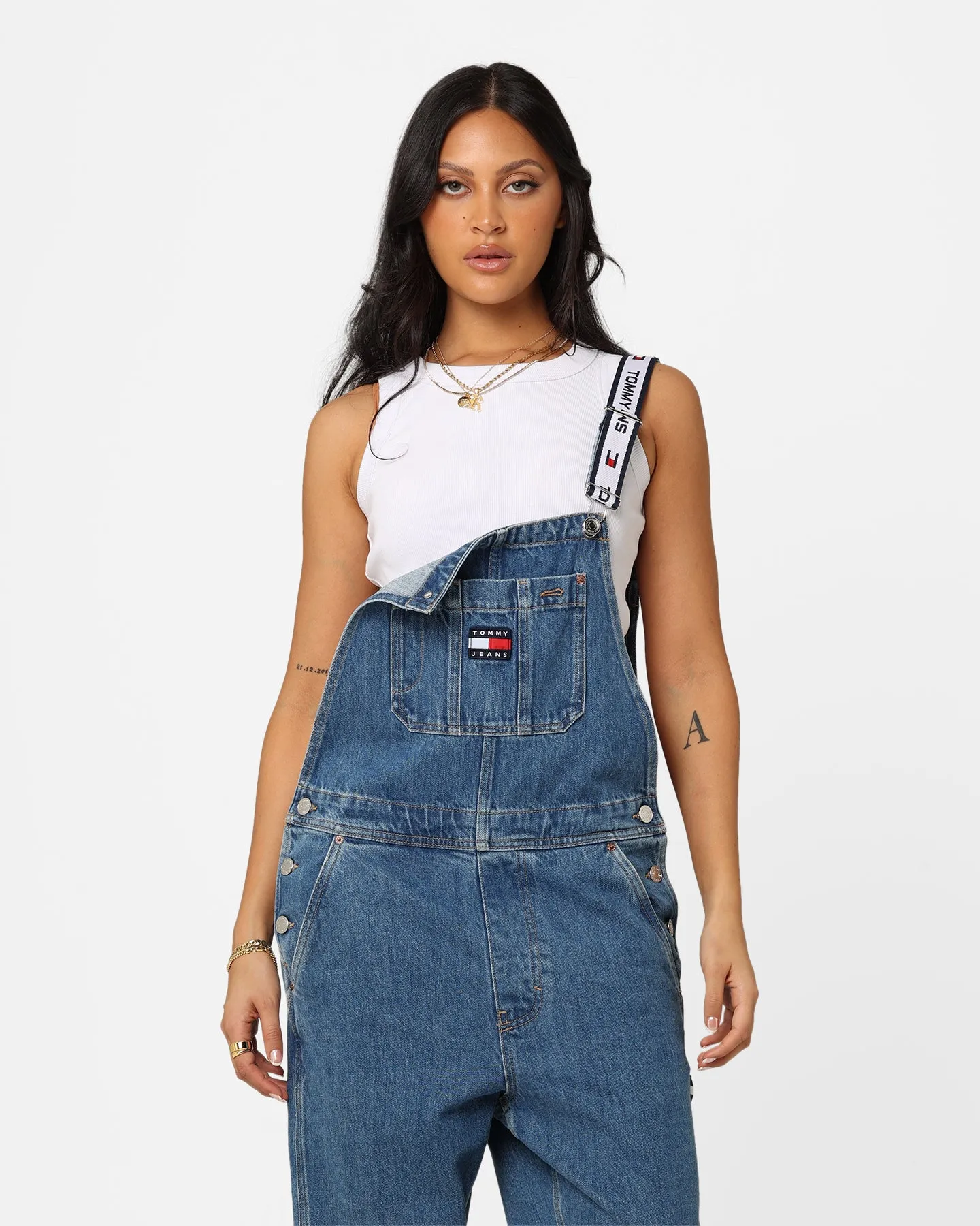 Tommy Jeans Women's Denim Dungaree Denim Medium