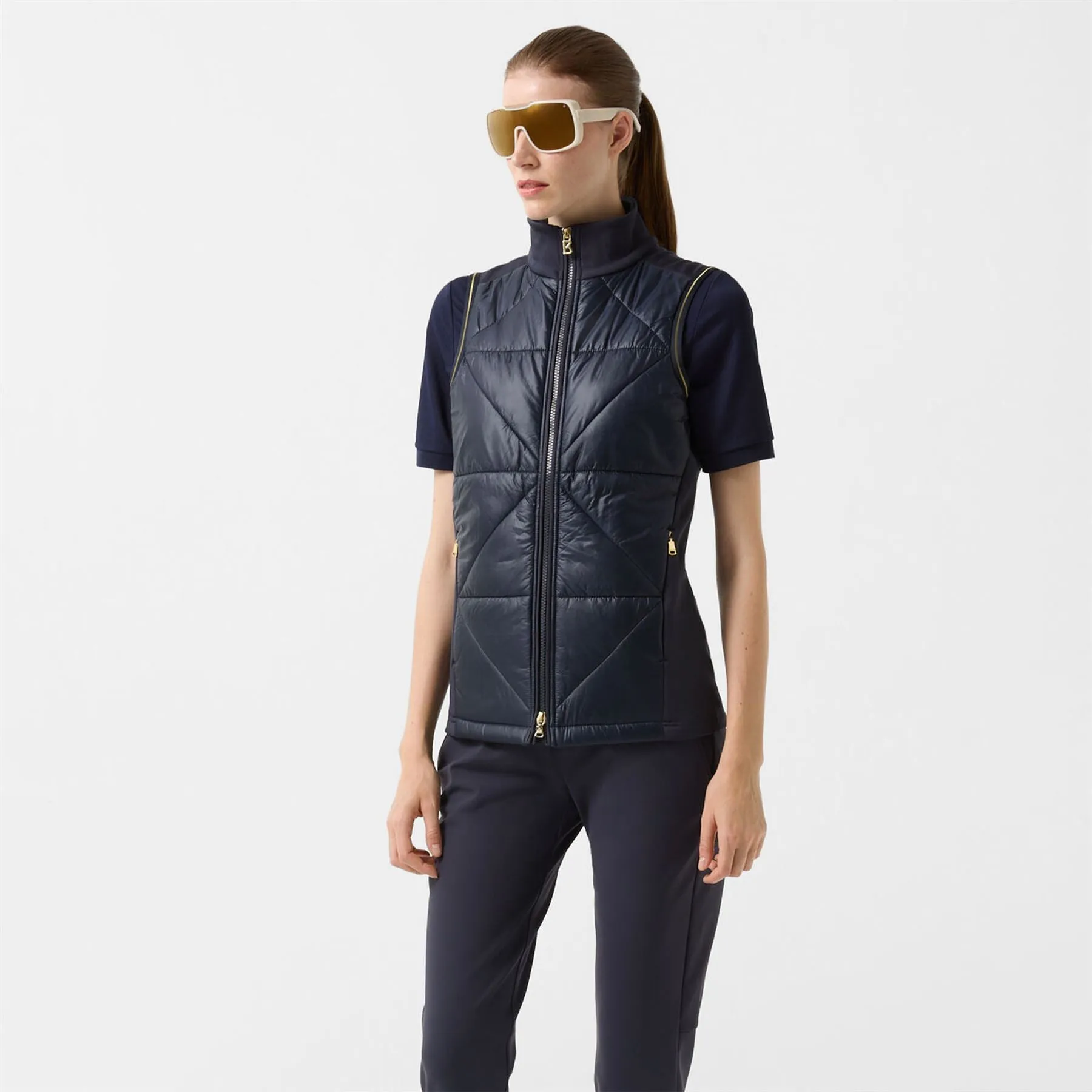 Womens Venya Powerstretch Hybrid Vest Navy - AW24